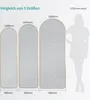 EMKE Standspiegel 160x60cm Ganzkörperspiegel Gold Aluminium Produktbild-Vorschau 6