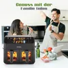 Heetluchtfriteuse 9L, dubbele kamer, airfryer 2000W met 2 Productafbeelding-voorbeeld 14