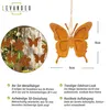 8er Set Dekohänger Blume Rost Schmetterling Metall Produktbild-Vorschau 2