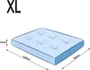 A diagram of a light blue mattress with dimensions indicated. Náhled obrázku produktu