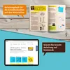 A collage showing a booklet with instructions and a tablet displaying a website. Anteprima dell’immagine prodotto