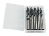 A set of five HSS spiral drill bits in a clear plastic case. Produktbild-Vorschau