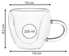 Bicchiere termico con doppio fondo, 220 ml, cuore, tazza da Anteprima dell’immagine prodotto 11