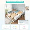 Cama nido de 90x200 cm para niños, color blanco, divisible Vista previa de la imagen del producto 11