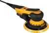 A studio shot of a yellow and black orbital sander against a white background. Produktbild-Vorschau