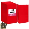 100 Stuks Rode Papieren Zakjes met Stickers Productafbeelding-voorbeeld 1