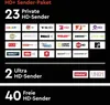 A graphic displaying different packages of HD+ channels. Náhľad obrázku produktu