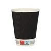 Trinkbecher, Pappe "To Go" 0,3 l Ø 9 cm · 11 cm schwarz Produktbild-Vorschau 1