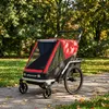 AIYAPLAY 2 in 1 Fahrradanhänger & Buggy 2-Sitzer Fahrrad Produktbild-Vorschau 8