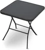 A dark gray folding bistro table with a square top and metal legs, presented on a white background. Produktbild-Vorschau