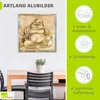 ARTland Wandbild Alu für Innen & Outdoor Fröhlicher Buddha Produktbild-Vorschau 4