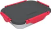 A rectangular food container with a dark gray lid and red clasps, shown from a slightly elevated angle against a white background. Produktbild-Vorschau
