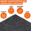 Rasenteppich 200 x 600 cm Schwarz Kunstrasen-Teppich mit Produktbild-Vorschau 2