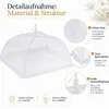 Fliegenhaube 35 x 35 x 20 cm weiß faltbare Speisehaube Produktbild-Vorschau 4