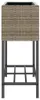vidaXL Fioriera con ripiano in poly rattan grigio Anteprima dell’immagine prodotto 6