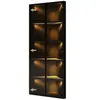 A tall, narrow corner cabinet with glass doors and internal LED lighting. Náhľad obrázku produktu