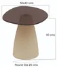 Couchtisch Mylon mit Rauchglasplatte 50cm - Beige Produktbild-Vorschau 3