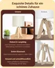 Lampa nocna EDISHINE, lampa stołowa z drewna, oprawka E27, Podgląd zdjęcia produktu 3