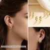 Creolen Ohrringe Set Damen Gold Silber 925 Hypoallergen 3er Produktbild-Vorschau 3