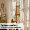 2 Stück Französische Spitzenvorhang Vintage Durchlässig Produktbild-Vorschau 3