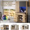 Merax Küchenschrank mit LED und Gewürzregal, Hochschrank Produktbild-Vorschau 12