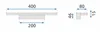 Technical drawing with dimensions of a product. Produktbild-Vorschau