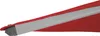 A close-up view of the edge of a red awning with a gray metal support beam. Produktbild-Vorschau