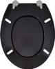 vidaXL Siège de toilette MDF Couvercle Design simple Noir Voir les images du produit 4