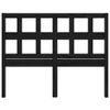 The Living Store Kopfteil Schwarz 165,5x4x100 cm Massivholz Produktbild-Vorschau 3