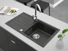 Granitspüle Schwarz mit Sprenkeln 76 x 43 cm Paolo Produktbild-Vorschau 3