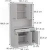 Küchenbuffet Vicco Raul Weiß 100.1 x 188.5 cm mit 5 Türen & Produktbild-Vorschau 2
