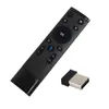 A black air mouse and a USB dongle are placed on a white background. Produktbild-Vorschau