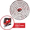 Einhell TC-JS 18/70 Li, Horní rukojeť, Černá, Červená, 45°, Náhled obrázku produktu 3