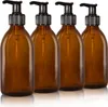 Oputec 4 x 250 ml Seifenspender aus Glas – Shampoo-Flaschen Produktbild-Vorschau 1