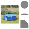 An above-ground swimming pool with a ladder, set up on a grassy lawn. Produktbild-Vorschau