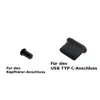 USB 3.1 Typ C Staub Schutz SCHWARZ Kopfhörer Kappe Stöpsel Produktbild-Vorschau 3