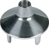 A polished metal accessory with a threaded opening and a wide, conical base with three prongs extending downwards. Produktbild-Vorschau