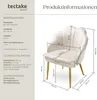 tectake® Cocktailsessel Hellen gepolstert, mit Samtbezug 66 Produktbild-Vorschau 7
