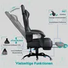 A diagram illustrating the features of a gaming chair. Produktbild-Vorschau
