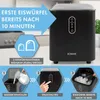 A black Bomann ice maker is shown with instructional graphics and text overlays. Anteprima dell’immagine prodotto