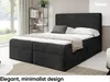 MEBLINI Boxspringbett mit Bettkasten - 180x220 - H3/Schwarz Produktbild-Vorschau 3