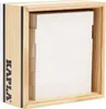 A wooden box containing white wooden blocks. Produktbild-Vorschau