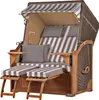 Strandkorb-Set - bene living - Schaalsee Teak - PE grau - Produktbild-Vorschau 1