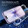 A clear phone case is shown over a phone with a purple case, with a dark blue, glittery background. Anteprima dell’immagine prodotto