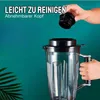 A hand is shown removing the lid from a blender jar. Produktbild-Vorschau