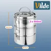 Vilde | Ešus nerezový 3-dielny - Lunchbox 3x900 ml - Termo Náhľad obrázku produktu 5