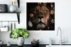 MuchoWow® Poster Blumen - Löwe - Dschungel 50x50 cm - Produktbild-Vorschau 3