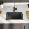 vidaXL Évier de cuisine fait main noir acier inoxydable Voir les images du produit 3