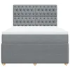 Maison Exclusive - Boxspringbett mit Matratze Hellgrau Produktbild-Vorschau 4
