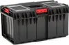A black toolbox with red latches and clear organizer lids sits on a white background. Náhled obrázku produktu